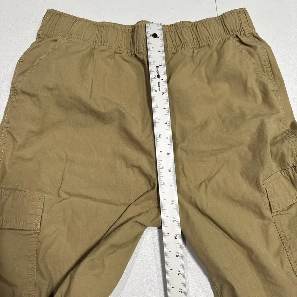 Place Shorts Boys 18 Pull On Ripstop Husky Khaki Cargo Adjustable Waist Pockets